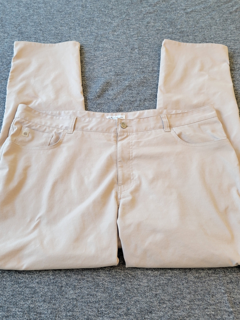 Peter Millar Pants Men's 40x32 Khaki EB66 Performance Golf Chino Flat Front